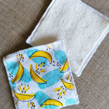 Lingettes lavables - Imprimé Banana